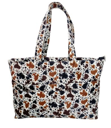 Showman Cow Print Nylon Travel Tote